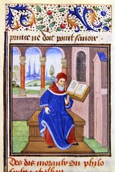 Zaqaquin, da Histoire des Philosophes, fine XV secolo