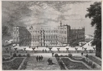 Vista del castello di Saint-Germain (Saint Germain) (Senna e Oise) sotto Enrico IV - incisione da "L