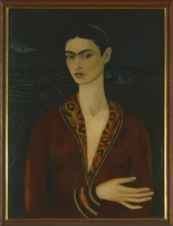 Self-Portrait con un abito di velluto