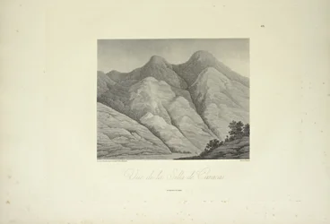 Veduta della Silla de Caracas, disegnata da Marchais, incisa da Bouquet, illustrazione da 