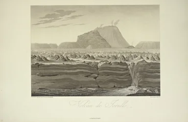 Vulcano di Jorullo, disegnato da Gmelin, illustrazione da 