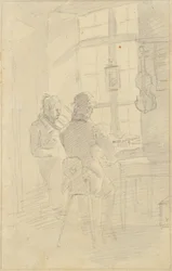 Due uomini che suonano il violino
