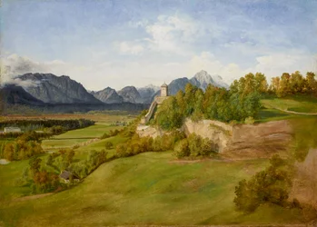 Il monte Mönchsberg a Salisburgo con la torre di San Giuseppe