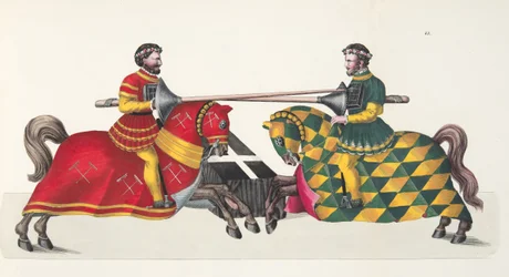 Due cavalieri a un torneo, tavola da 