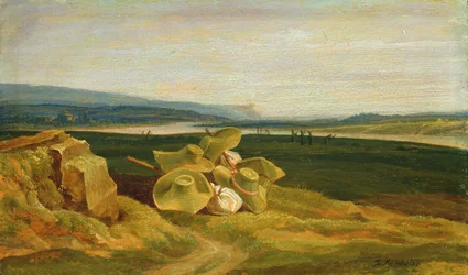 Paesaggio con cappelli di paglia, 1825