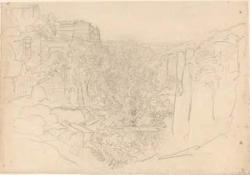 Castello fortificato sopra una valle stretta