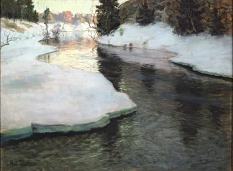 Ruscello di montagna. Inverno