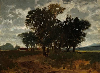 Paesaggio con gruppo di alberi