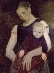 Contadina e bambino da Moor