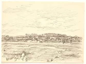 Paesaggio con villaggio