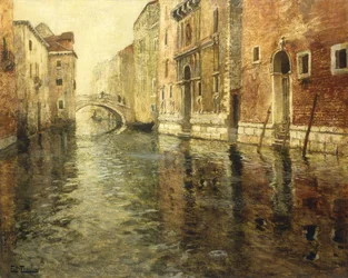 Una scena di canale veneziano