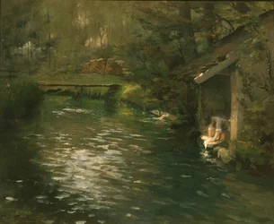Fare il bucato nel fiume, 1895 circa (dipinto)