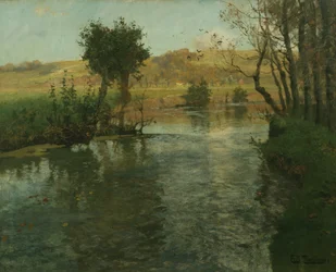 Paesaggio fluviale francese, 1895 circa (dipinto)