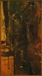 Studio di un uomo con zaino