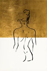 Schizzo di un nudo dorato
