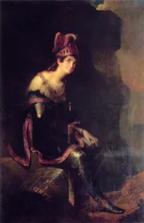 Ritratto della Principessa Zinaida Alexandrovna Volkonskaya 1792-1862 in abito di Tancredi