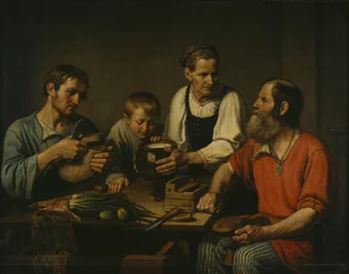 Famiglia di contadini prima di cena, 1824