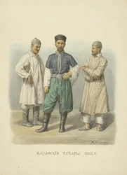 Tatari di Kazan, illustrazione dalla serie Abbigliamento dello Stato Russo, 1869