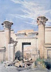 Ingresso al Tempio di Ramses III, Egitto, XIX secolo