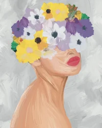 Corona di fiori dai colori vivaci