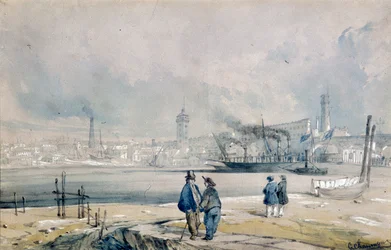 La South Bank, con il ponte di Waterloo, Londra
