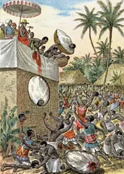 Sacrifici umani in Africa, c.1900 (illustrazione)