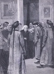 Visita di Li Hung-Chang alla Regina a Osborne, illustrazione da Cassells History of England, 1900