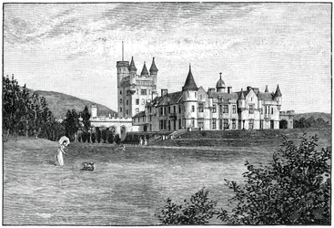 Castello di Balmoral da nord-ovest, Aberdeenshire, Scozia, 1900