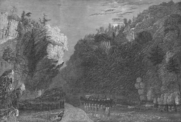 Scogliera sul Canale Erie, vicino a Little Falls, 1883