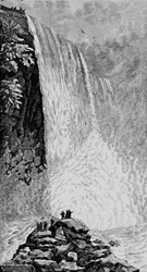 Sulle rocce sotto le Cascate Americane, 1883