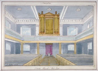 Interno della Chiesa della Santissima Trinità, Newington, Southwark, Londra, 1826