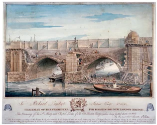 St Mary e Chapel Locks demoliti, London Bridge, 1829