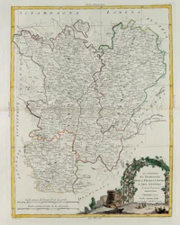 Governanze di Borgogna, Franca Contea e Lione, incisione di G. Zuliani tratta dal Tomo I del Nuovissimo Atlante pubblicato a Venezia nel 1777 da Antonio Zatta, Collezione Privata