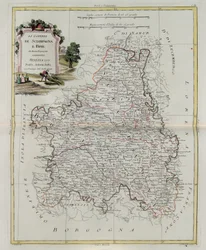 Governanze di Champagne e Brie, incisione di G. Zuliani tratta dal Tomo I del Nuovissimo Atlante pubblicato a Venezia nel 1777 da Antonio Zatta, Collezione Privata