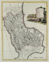 Calabria Citeriore, incisione di G. Zuliani tratta dal Tome II del "Nuovissimo Atlante" pubblicato a Venezia nel 1783 da Antonio Zatta, Collezione Privata
