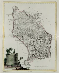 Territorio di Pisa, incisione di G. Zuliani tratta dal Tomo II del "Nuovissimo Atlante" pubblicato a Venezia nel 1783 da Antonio Zatta, Collezione Privata