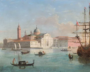 Venice, a view of San Giorgio Maggiore (oil on copper)