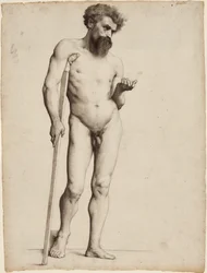 Nudo maschile in piedi