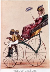 Velocycalèche. Litografia di Darlinghe dopo Gosthiaux