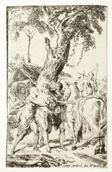 La fuga di M. de Belle-Isle, prigioniero negli Attakapas, tavola quattro da Les Nouveaux Voyages aux Indes Occidentales