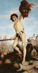 Davide vittorioso su Golia, 1876
