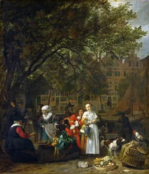Un mercato delle erbe ad Amsterdam