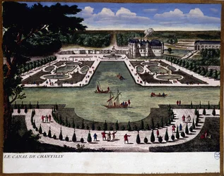 Canale del dominio di Chantilly - incisione di Perelle