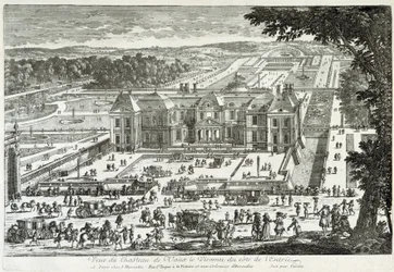 Veduta del castello di Vaux Le Visomte (Vaux-Le-Vicomte) dal lato dell