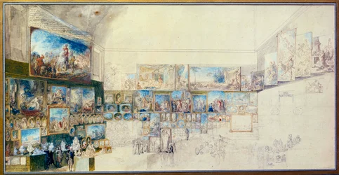 Il Salone del 1767. Disegno di Gabriel De Saint Aubin