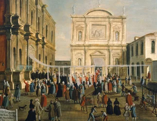 Doge e signori nella Chiesa di San Rocco nel giorno di festa (dettaglio)