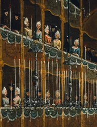 Pranzo al Teatro San Beneto offerto dal Doge in onore dei principi del nord, Venezia, di Gabriel Bella (1730-1799) (dettaglio)