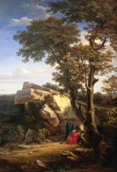 Paesaggio con San Sebastiano curato dalle sante donne