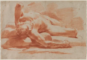 Nudo maschile disteso, seconda metà del XVIII secolo
