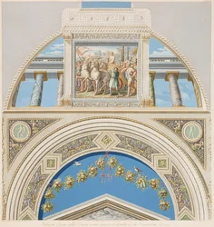 Lunetta e volta con il trionfo di Davide